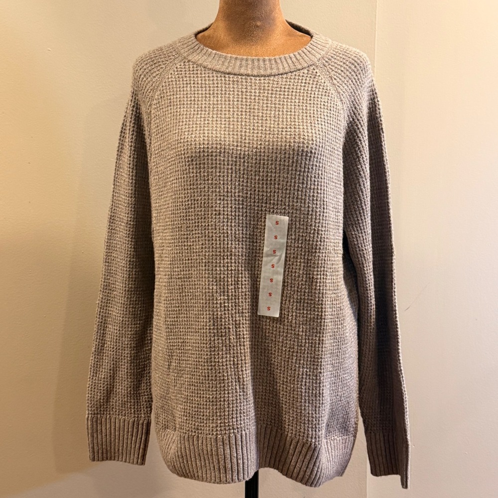 Old Navy SoSoft Stitchy Waffle Knit Sweater Women S Brown Earthy Casual Layering